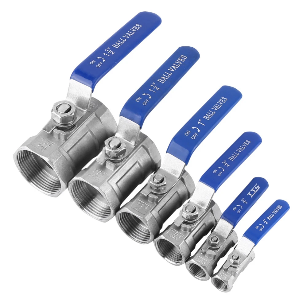 1pc Stainless Steel SS304 Reduced Port Pipe Ball Valve Female Threaded BSP 6 Sizes 1-1/4 Ball Valve 1pc Stainless Steel SS304 Reduced Port Pipe Ball Valve Female Threaded BSP 6 Sizes 1-1/4 Ball Valve