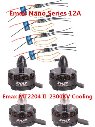 

HOT!! 4X EMAX MT2204 II 2300KV Cooling Brushless Motor+4X EMAX Nano Series 12A Brushless ESC for QAV250 TL250H TL280C Quadcopter