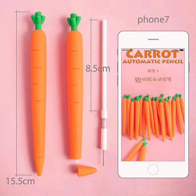 36 шт./компл. 0,5 мм Силиконовые Catoon морковь механический карандаш автоматические карандаши офисные поставки канцелярские принадлежности для школьников, студентов наград