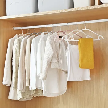 

5PCS Adults Non-slip Clothes Hangers Plastic Clothes Support Racks Multi-functional Wide-shoulder Hangers -FZ