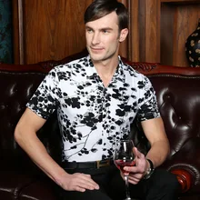 Новое поступление модные дизайнерские мужские летние рубашки с короткими рукавами и принтом