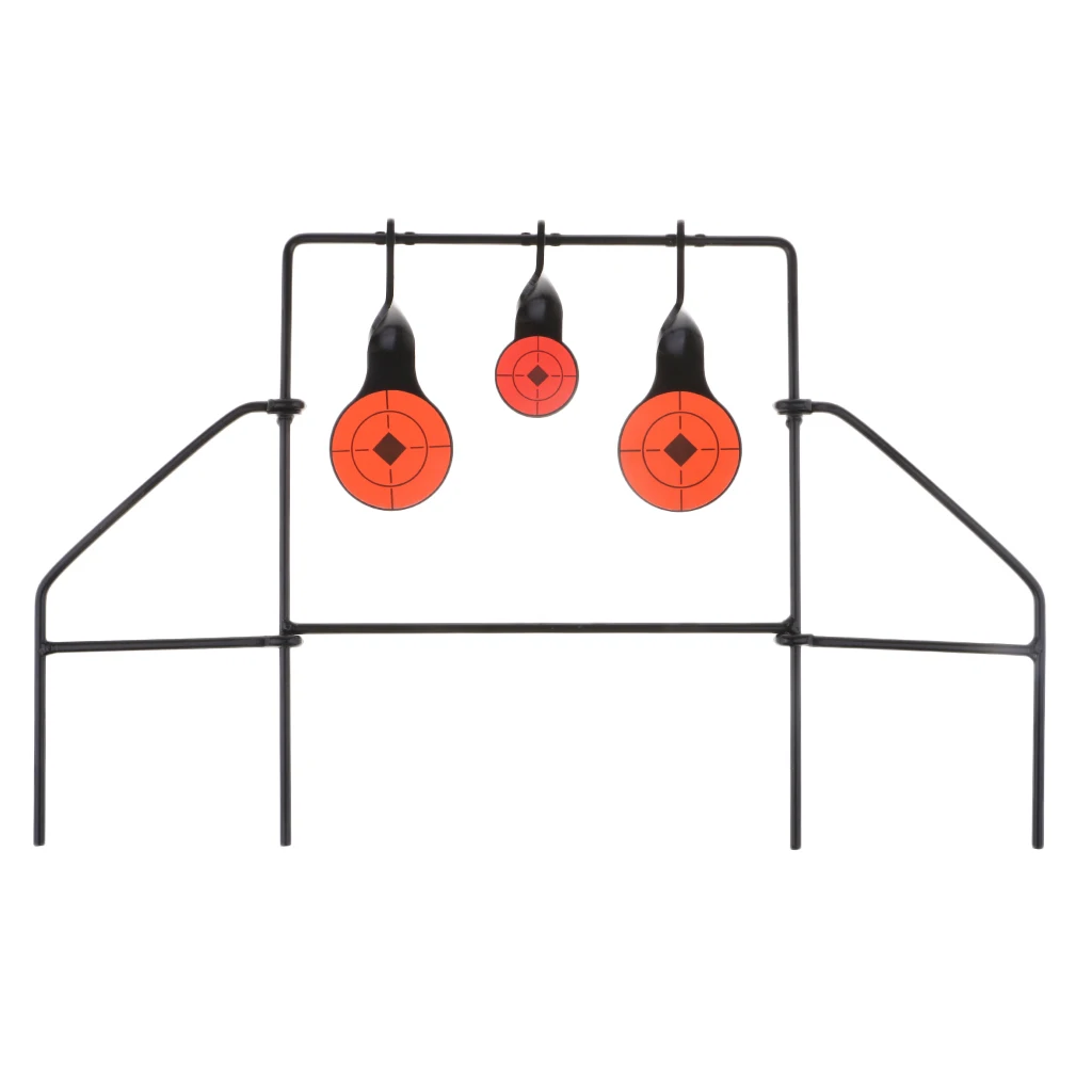 Heavy Duty Steel Shooting Target Self Resetting Plinking Spinning Target with 3 Plates