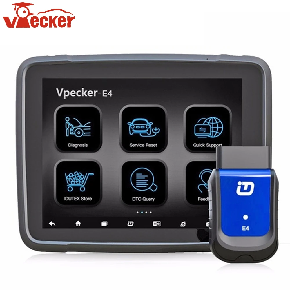 VPECKER E4 Bluetooth для телефона Android+ 8 дюймов VPECKER планшет OBD 2 Автомобильный сканер автомобильный диагностический инструмент Бесплатное обновление срока службы