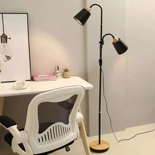 Скандинавский деревянный торшер простой E27 светодиодный кованый железный персональный вертикальный Регулируемый Торшер для гостиной спальни кабинета