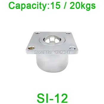 

Ahcell SI12 20kg capacity Heavy Duty Square Flange Ball transfer unit SI-12 machined ball bearing wheel roller steel caster