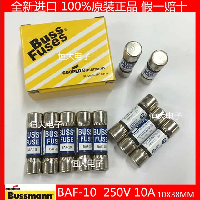 Bussmann Fast Fuse Baf-6-1/4 250v 6.25a 10*38mm Import Fuse Fuses  AliExpress