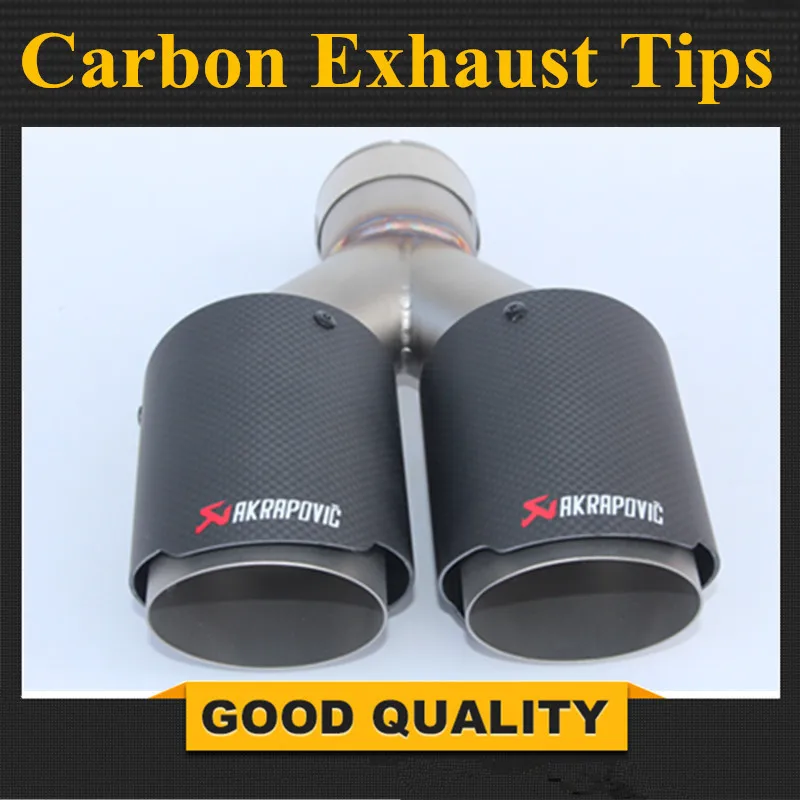 

Inlet 2.5" Outlet 3.5" Stainless car Matte Carbon Fiber Car Exhaust Tip tailpipe car-styling exhaust car muffler tip Akrapovic