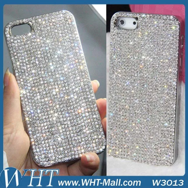 Luxury Chrome Hard PC Bling Bling Diamond Case for iPhone 