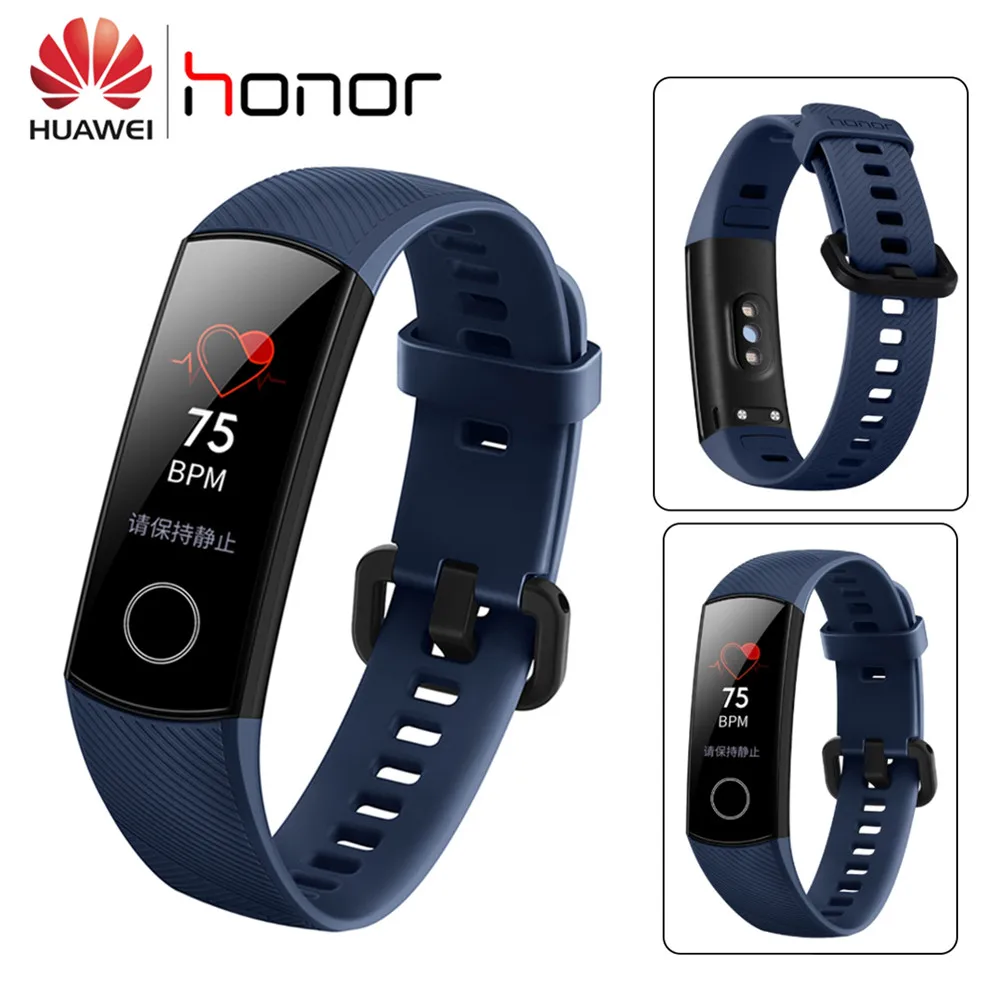 Оригинальный huawei Honor Band 4 Смарт Браслет 2018 Новый 095 Цвет Amoled сенсорный экран плавание осанки обнаружения сердечного ритма сна оснастки купить на AliExpress