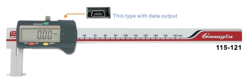 GUANGLU Цифровой Штангенциркуль с круглыми измерительными точками для внутренних канавок 24-150 мм 0,01 мм/дюймов из нержавеющей стали измерительные инструменты