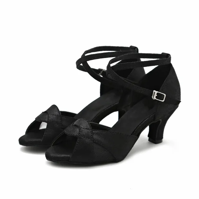zapatos salón altos baile baile de Salsa zapatos de plata caliente Venta tacones negro mujer latino ABqwxSH