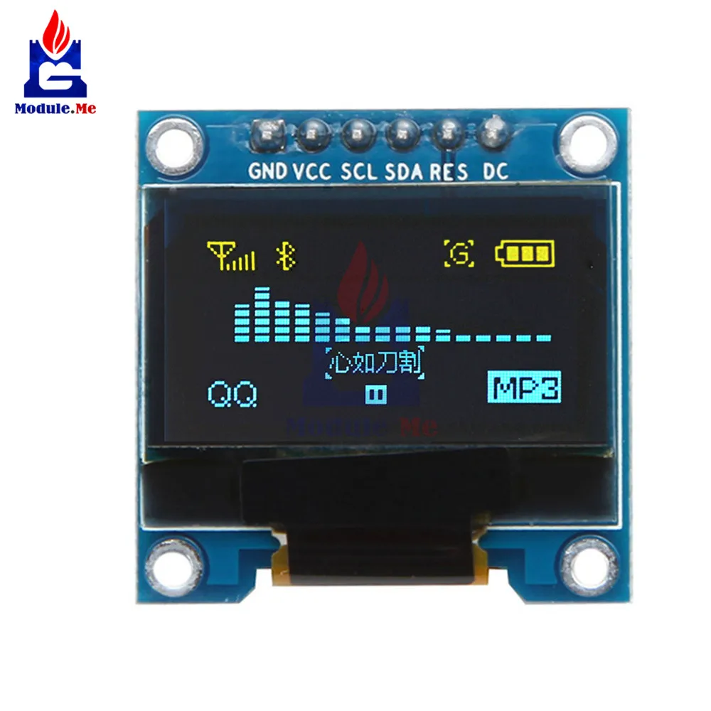 

0.96 Inch 6Pin 12864 SPI IIC I2C OLED Yellow Blue LCD Display Module 0.96'' Board For Arduino 51 SMT32 Internal Drive SSD136 DIY