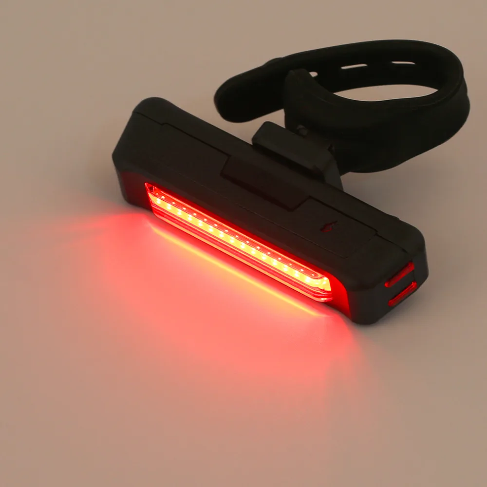

USB Rechargeable Bike Bicycle Light Rear Back Safety Cycling Tail Light Red 100LM Built-in 3.7V 500MAH Lithium Battery 2261