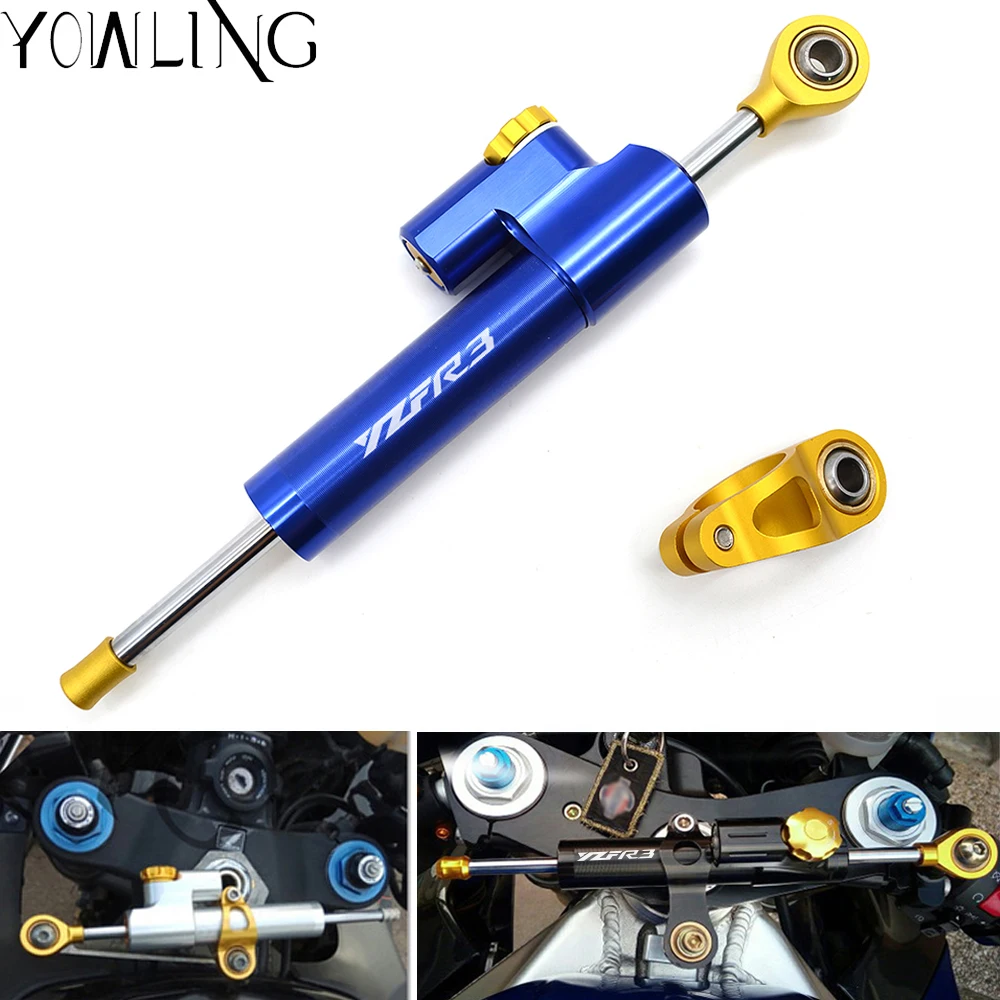 

For Yamaha YZF R3 YZFR3 YZF-R3 2014 2015 2016 2017 2018 Motorcycle CNC Damper Steering StabilizerLinear Reversed Safety Control