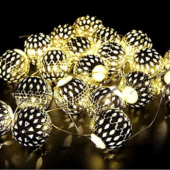 

Solar String Light Outdoor, 30 LED Gold Moroccan Waterproof Warm White String Lights for Curtain,Landscape,Holiday,Christmas