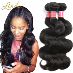 

Linda hair products Grade 7A Russian Virgin Hair Body Wave 4Pcs/Lot 100% Human Hair Weave Bundles Russian Body Wave 4 Bundles