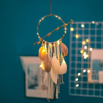 

LED dream catcher lights for baby girl hanging home wall bedroom dreamcatcher gift for kids wedding party decoration