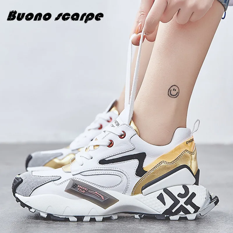 

2019Spring Summer Autumn New Ladies Sneakers Thick Color Matching Color Graffiti Non-Slip Flat Shoes Fashion Casual Ladies Shoes