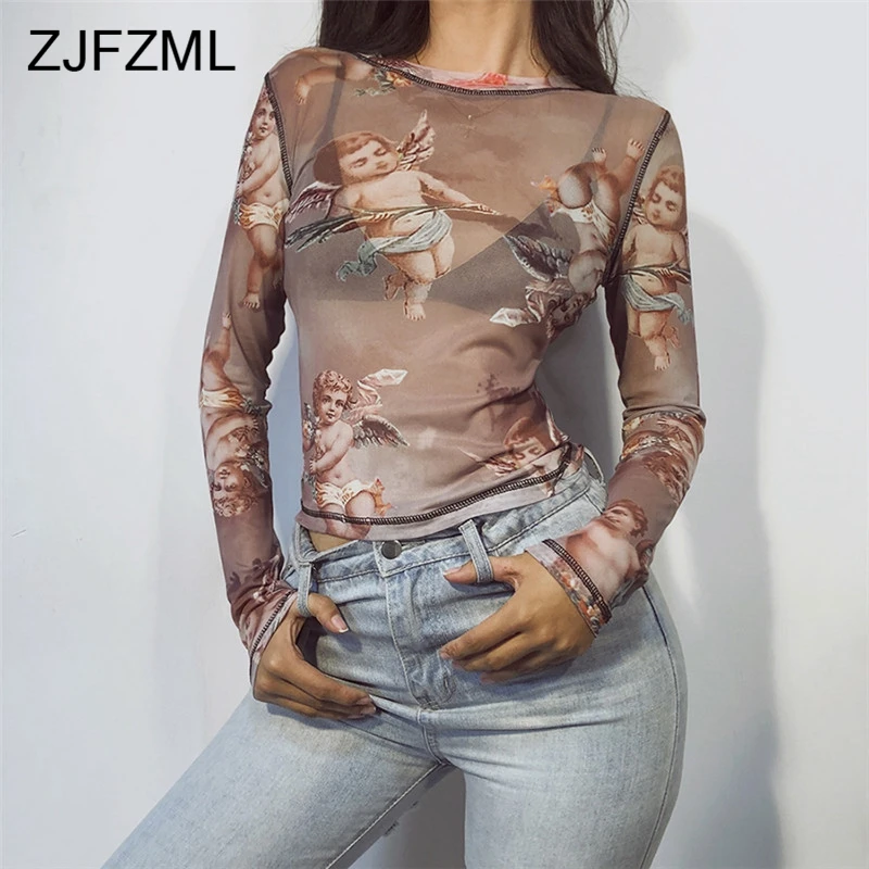 sheer angel shirt