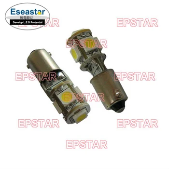 

10 pcs/lot eseastar Free Shipping 5 led smd5050,bax9s canbus light,H6W car led,baX9s canbus led DC 12V 110LM