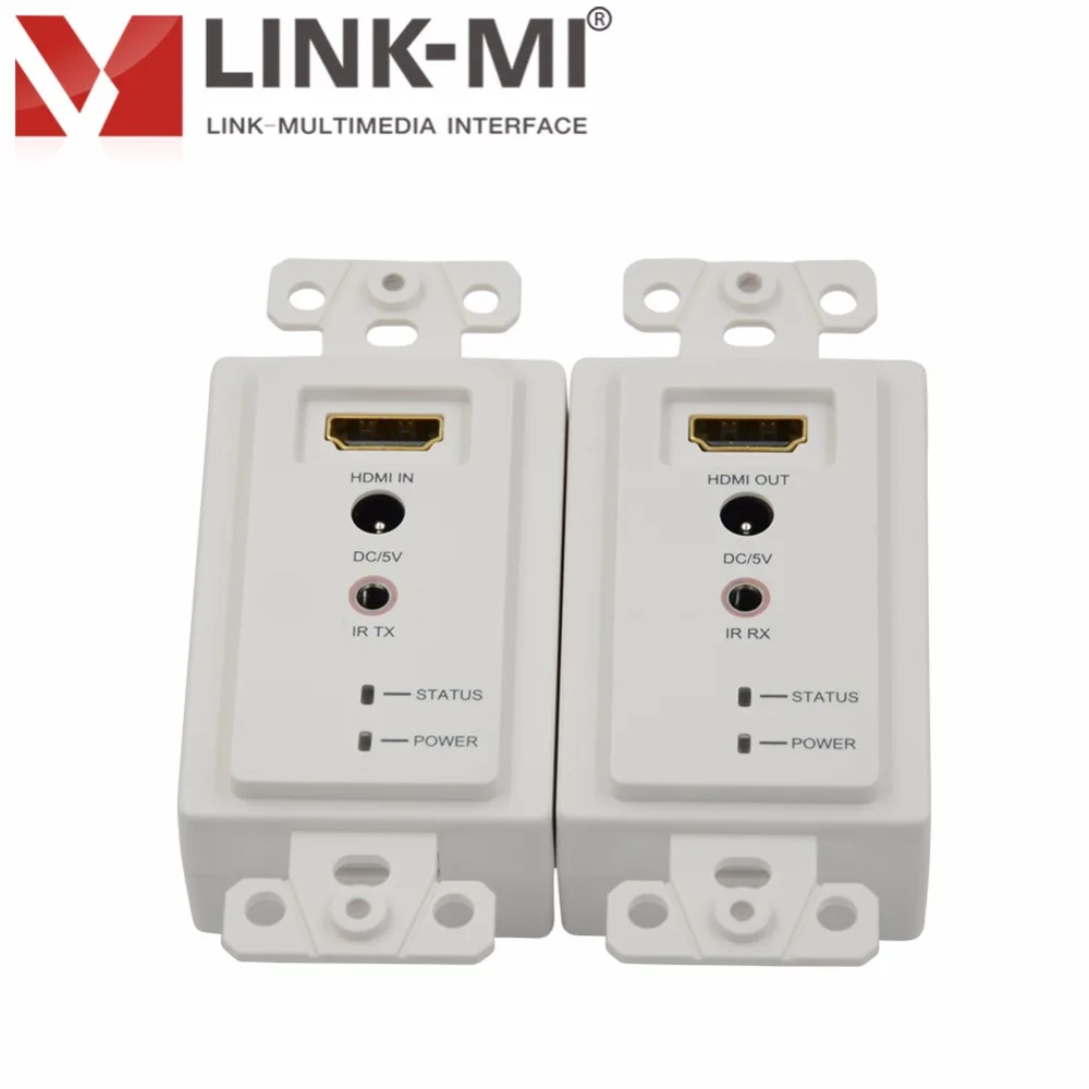 Фото LINK-MI 60M Wallplate HDMI Extender over Single Cat5e/6 с ИК 1080p 3D видео для Северной Америки стандарт Wallplate №2