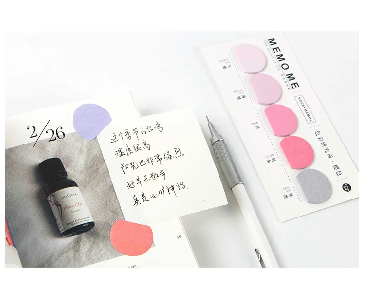 Wonderful Colors Mini Paper Sticker DIY Index Marker Stickers 14*6.7cm Total 150pcs