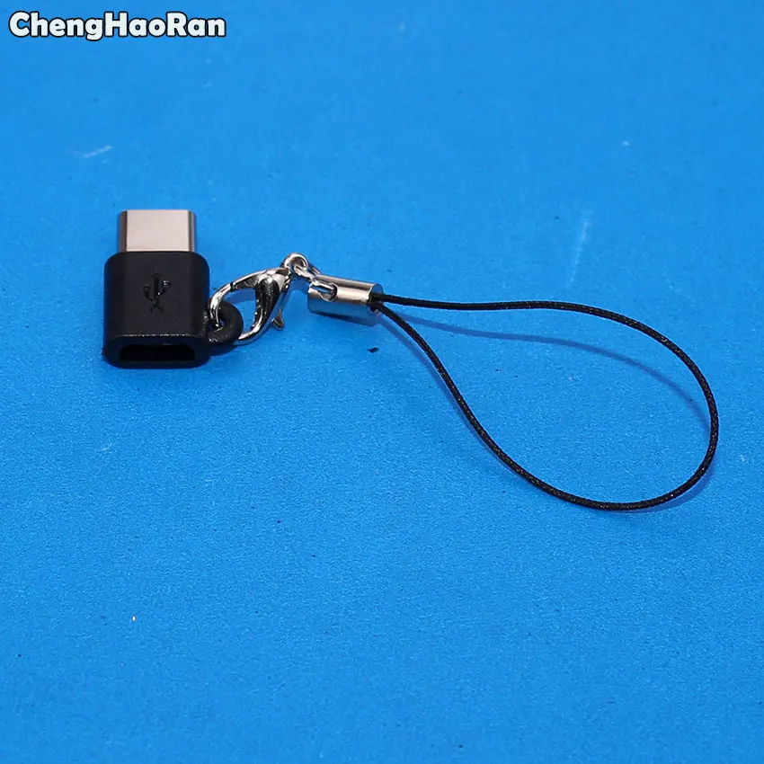 ChengHaoRan Тип usb C адаптер для микро-флеш-накопителя USB Тип type-C USB 3,1 OTG конвертер для Xiaomi 4C Mi5 samsung S8 huawei P9 LG с цепочкой