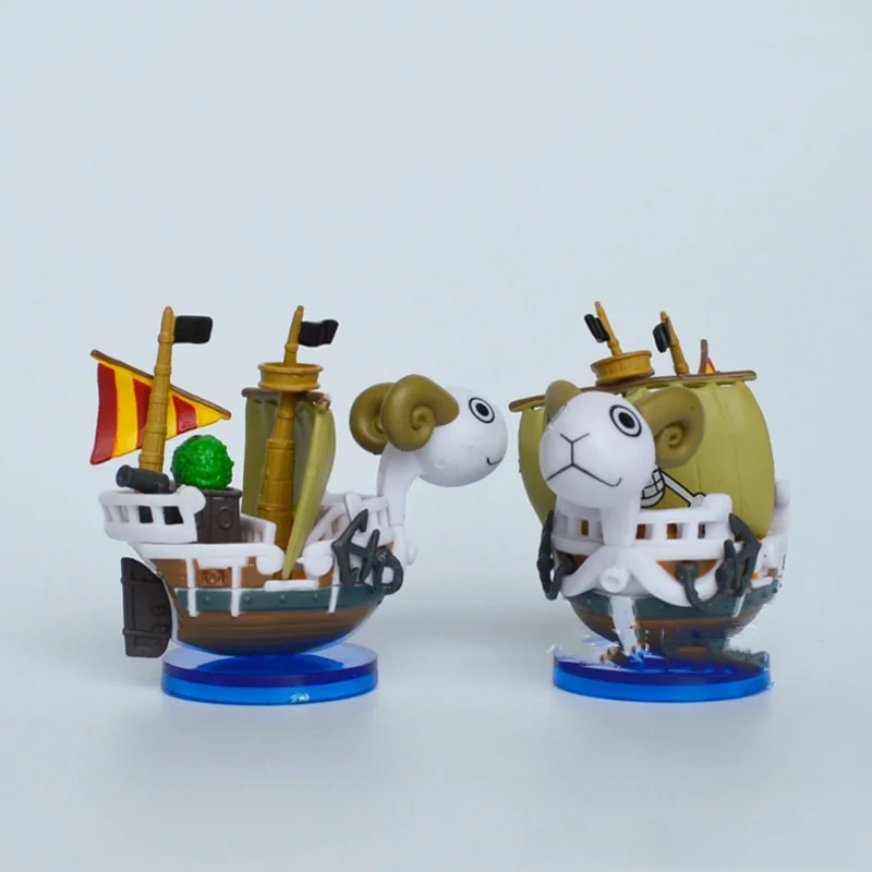 

1 set new ONE PIECE Thousand Sunny Pirate Ship PVC Action Figure One Piece Going Merry Ship Model Mini Doll Figuras Kids Toys