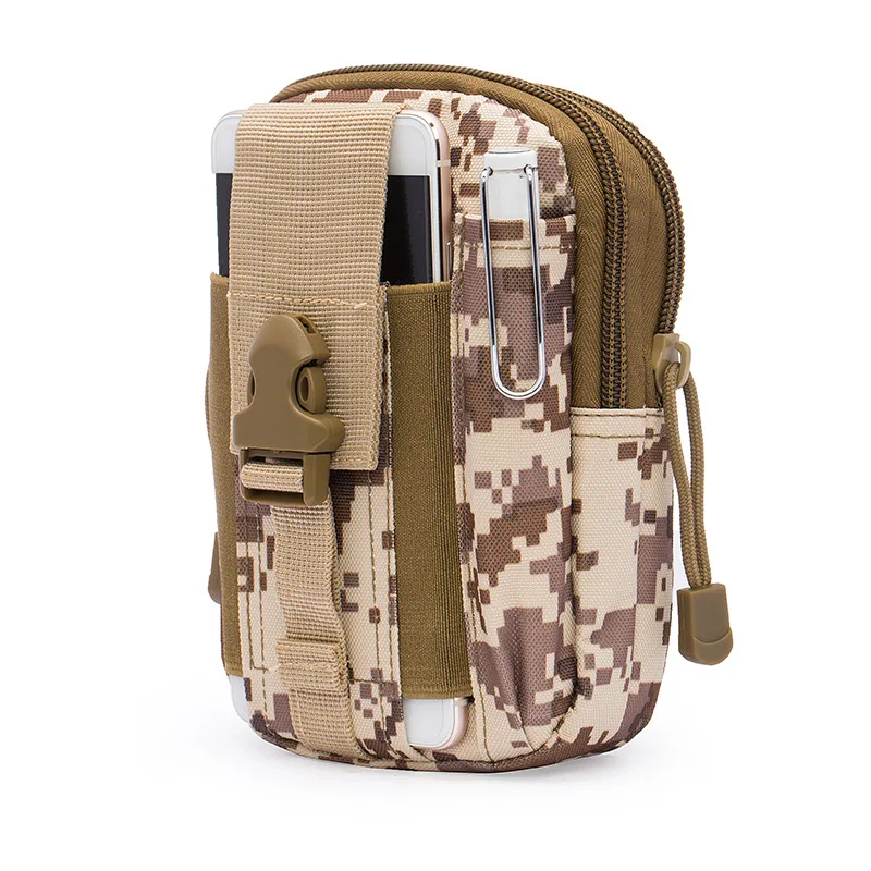 Мужская поясная сумка, водонепроницаемый военный ремень, поясная сумка, нейлоновый кошелек для мобильного телефона, дорожная сумка - Цвет: Multi
