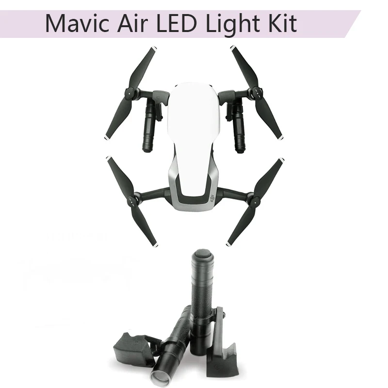 2PCS Adjustable Night Flight LED Lights Lamp for DJI MAVIC AIR Drone Flying Bulbs Spare Parts Light Weight | Электроника