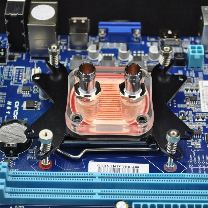

New CPU Water Cooling Block Waterblock 50mm Copper Base Cool Inner Channel High quality Computer water Cooling Cooler For CPU