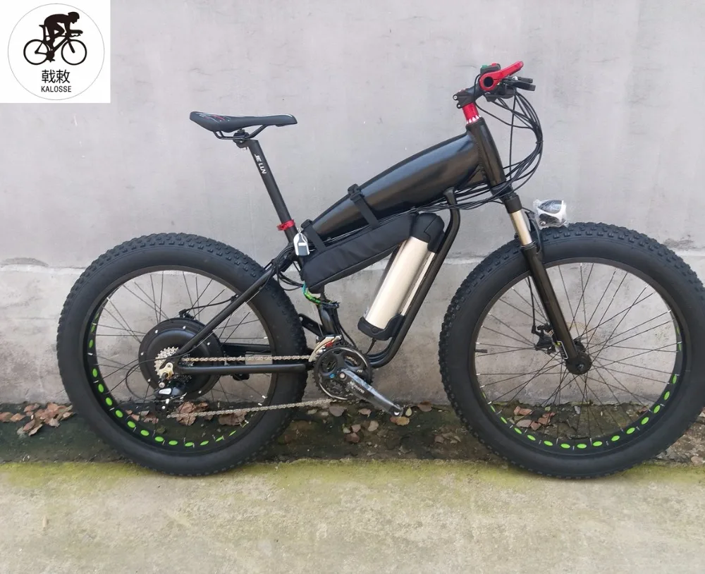 Excellent Kalosse 27 speed M370  electrical snow bike  Hydraulic brakes 48V 1000W  motor  electric  fat  bike  26*4.0 2