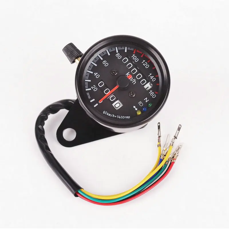 DC 12 V изменение мотоцикл Скорость ometer одометр мотоцикла Gauge ATV велосипед, скутер с подсветкой двойной Скорость метр светодиодный индикатор