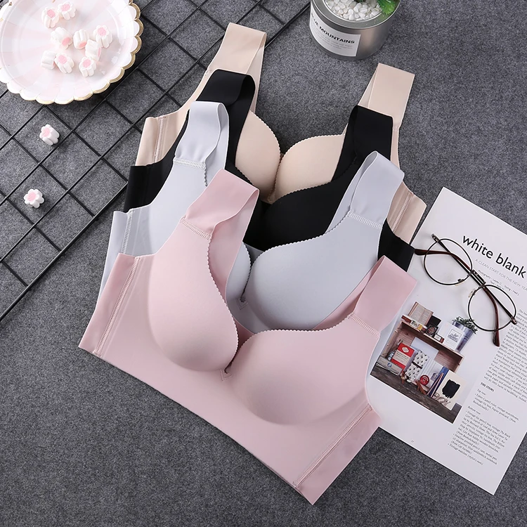 New Ice Silk Seamless Bras for Women Sexy Lingeires Brasier Mujer Wire-free Bra Plus Size Bras For Women