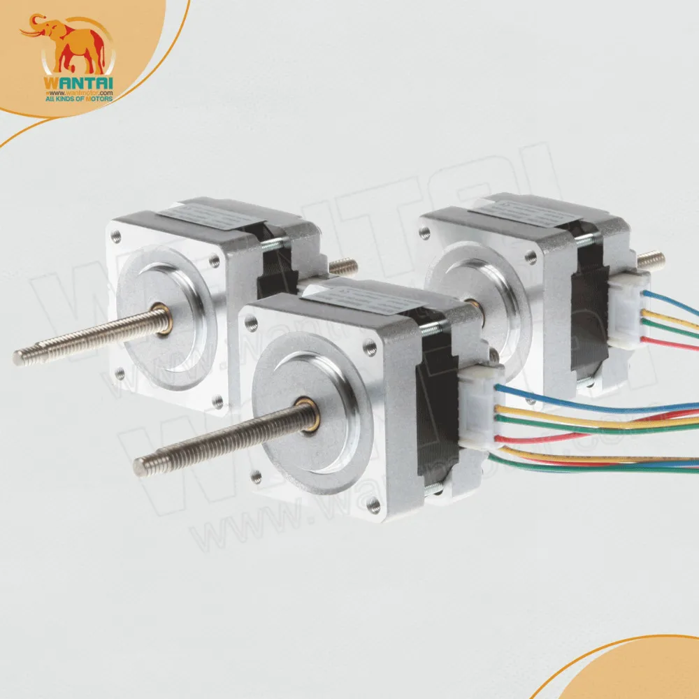 

(Free Ship )3PCS 3D CNC Printer Nema 16 Wantai Stepper Linear Motor of 100mm Stoke Length 39BYGL215A,12VDC,0.4A