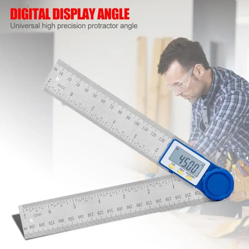 

200mm Digital Protractor Inclinometer Goniometer Ruler Level Measuring Tool Electronic Angle Gauge Stainless Steel Angle Ruler