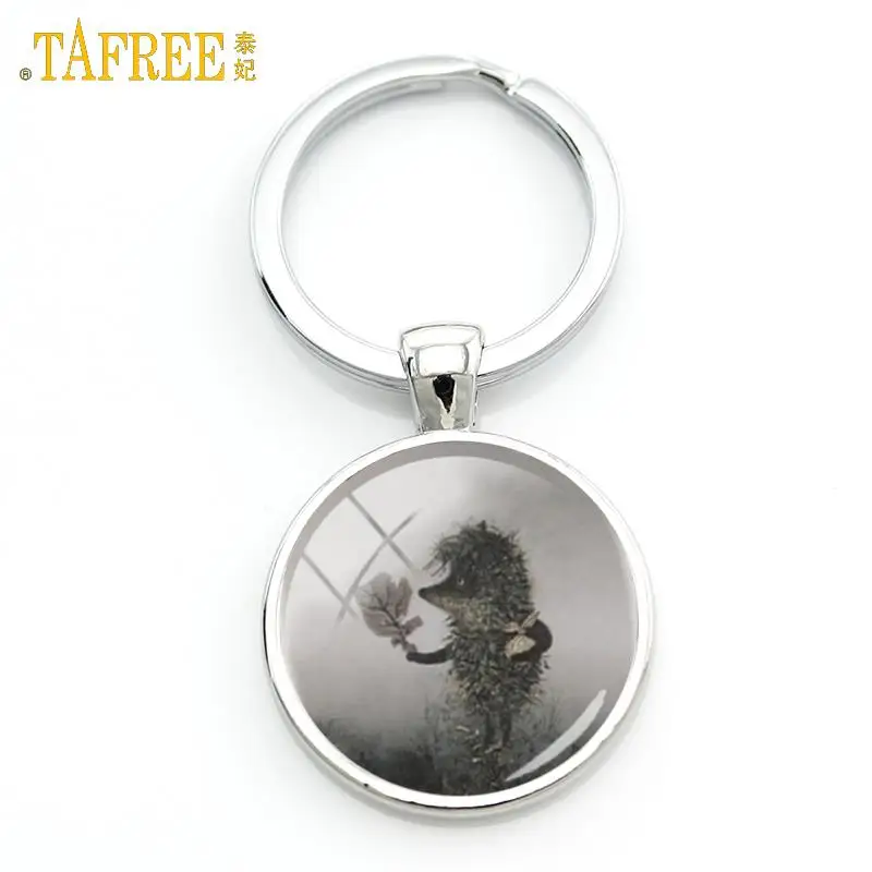 TAFREE Ежик в тумане брелок для мужчин женщин заявление ожерелье кулон ручной работы модная цепочка для ключей кольцо держатель ювелирных изделий H230