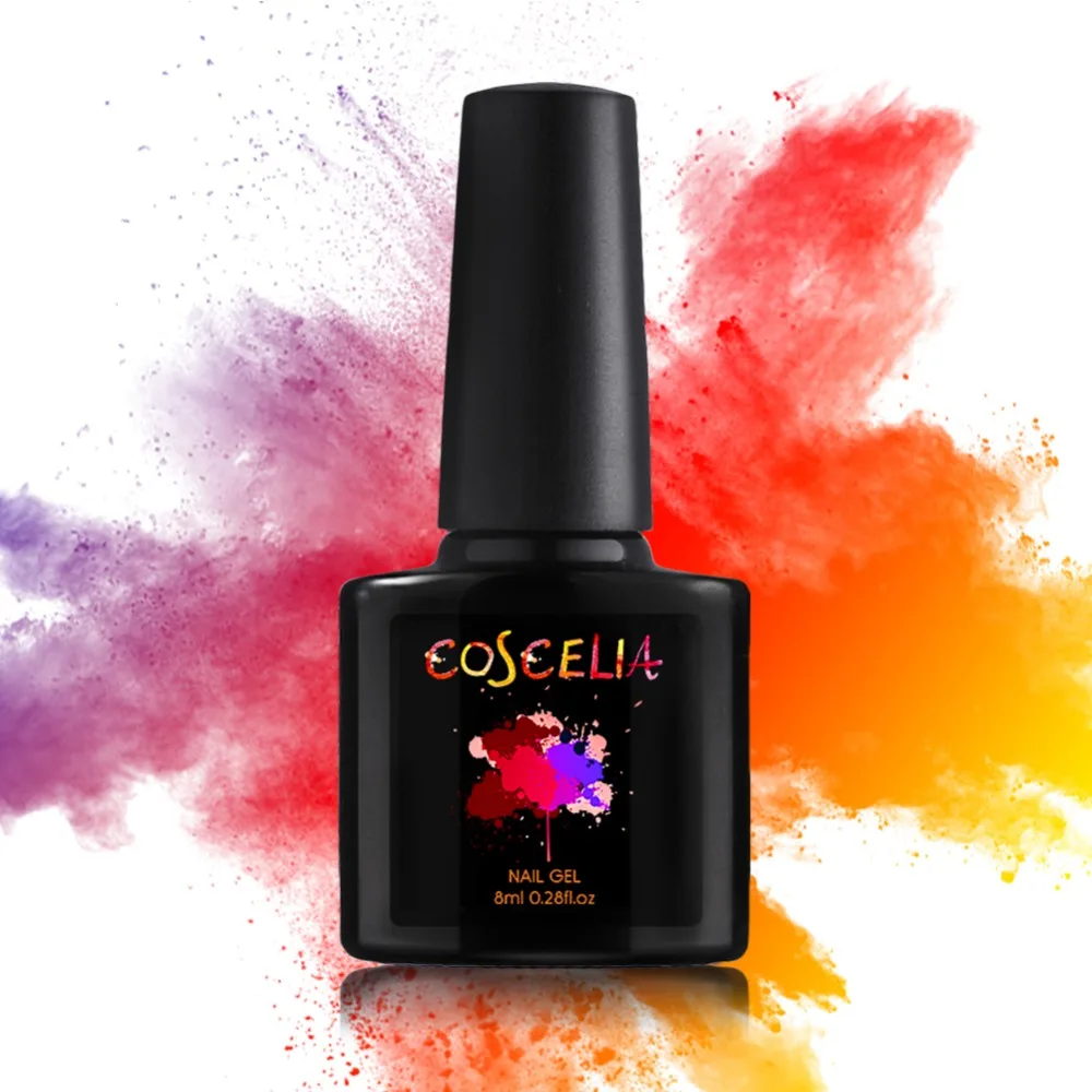 مسمار الفن تصميم مانيكير COSCELIA 40 اللون 8 مللي نقع قبالة المينا هلام البولندية LED الأشعة فوق البنفسجية هلام مسمار البولندية 2018 جديد شحن مجاني