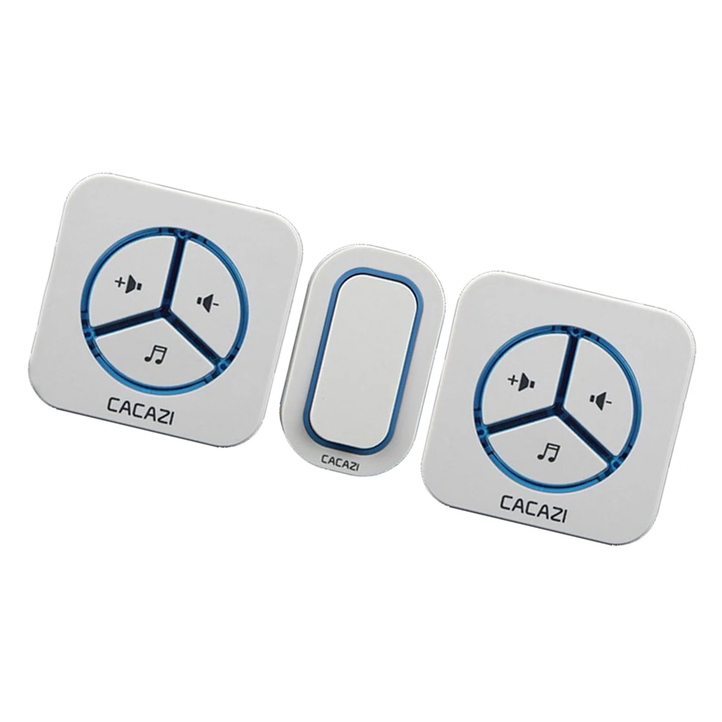 

Wireless Doorbell Remote Control Door Bell Kit Waterproof, 6 Levels Volume, 48 Melodies to Choose, 280m Operating Range UK Plug