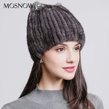 Женская шапка из натурального меха норки, элегантные зимние модные милые шапки с кошачьими ушками для девочек, шапка Skullies Beanies# PCM710