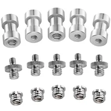Neewer 15 Pieces 1 4 3 8 Metal Threaded Screw Converter Adapter for DSLR Camera Tripod