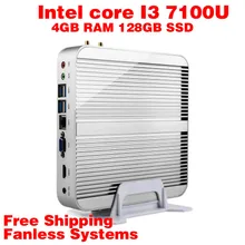 Мини-ПК Intel 7e Gen Кабы Lac Windows 10 i3 7100U 4 ГБ RAM 128 ГБ SSD 4 К HD Graphics 620 300 М Wi-Fi HDMI TV Box Бесплатная Доставка usb