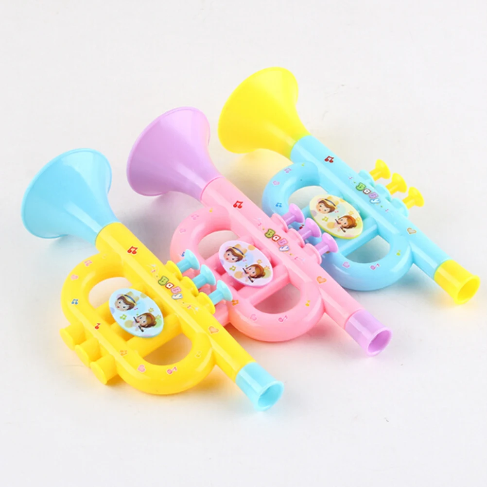 Plastic Trumpet Hooter Plastic Baby Musical Instrument Early Education Toys WY 