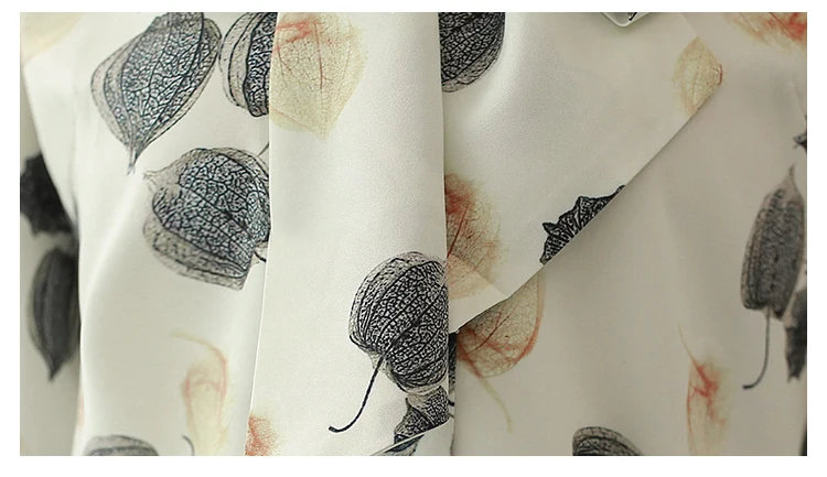 Модные женские блузки больших размеров с принтом шифоновая блузка рубашка офисная работа с длинным рукавом Женские женские рубашки топы и блузки 1059 60