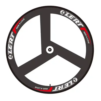 

Newest LERT 700C Fixed Gear Track Road bicycle 3K UD 12K full carbon fibre 3 spokes bike wheelset carbon tubular rims Free ship
