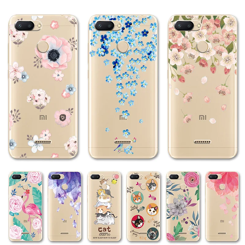 

Cute Cat 3D Relief Art Print Case For Xiaomi Redmi 6 Flower Lace Phone Case For Xiomi Redmi 6 Pro Silicone Back Cover Redmi 6A
