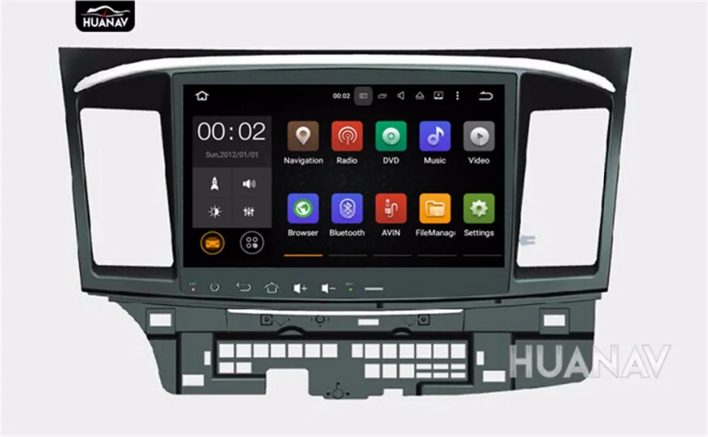 Perfect 10.1" Big screen quad-core Android7.1 Car CD DVD player GPS navigation for Mitsubishi Lancer Lancer X Galant Fortis 2007-2012 1