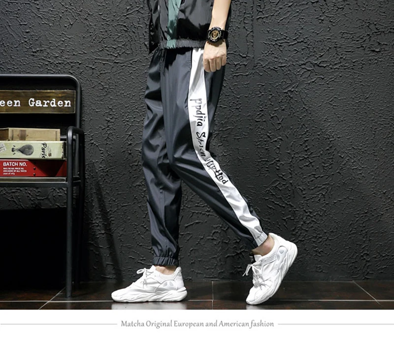 Harem Cargo Pants Men Streetwear Hip Hop Japan Style Trousers Male Khaki Loose Straight Pants  (45)