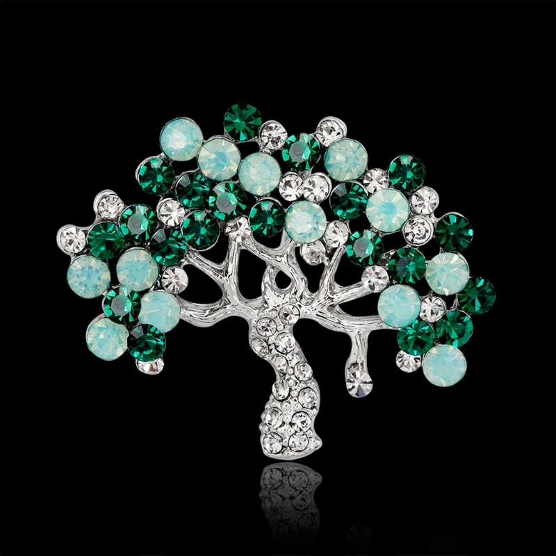 

Tree Plant Brooch Pins Jewelry Women Luxury Shiny Fashion Decoration Corsage