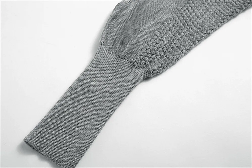 Autumn Lace sleeve Sweater T shirt for women 2017 knitted pullover sweater T shirt Women winter warm knitting sweater shirt (13)
